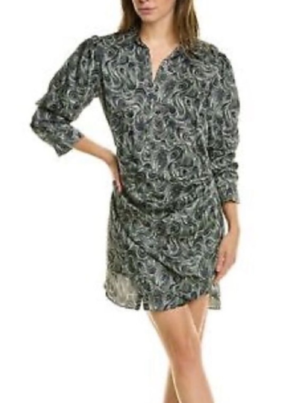Cinq A Sept Janine Mini Dress Faux Wrap